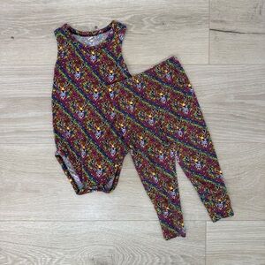 Posh Peanut X Lisa Frank Bodysuit & Pants Set